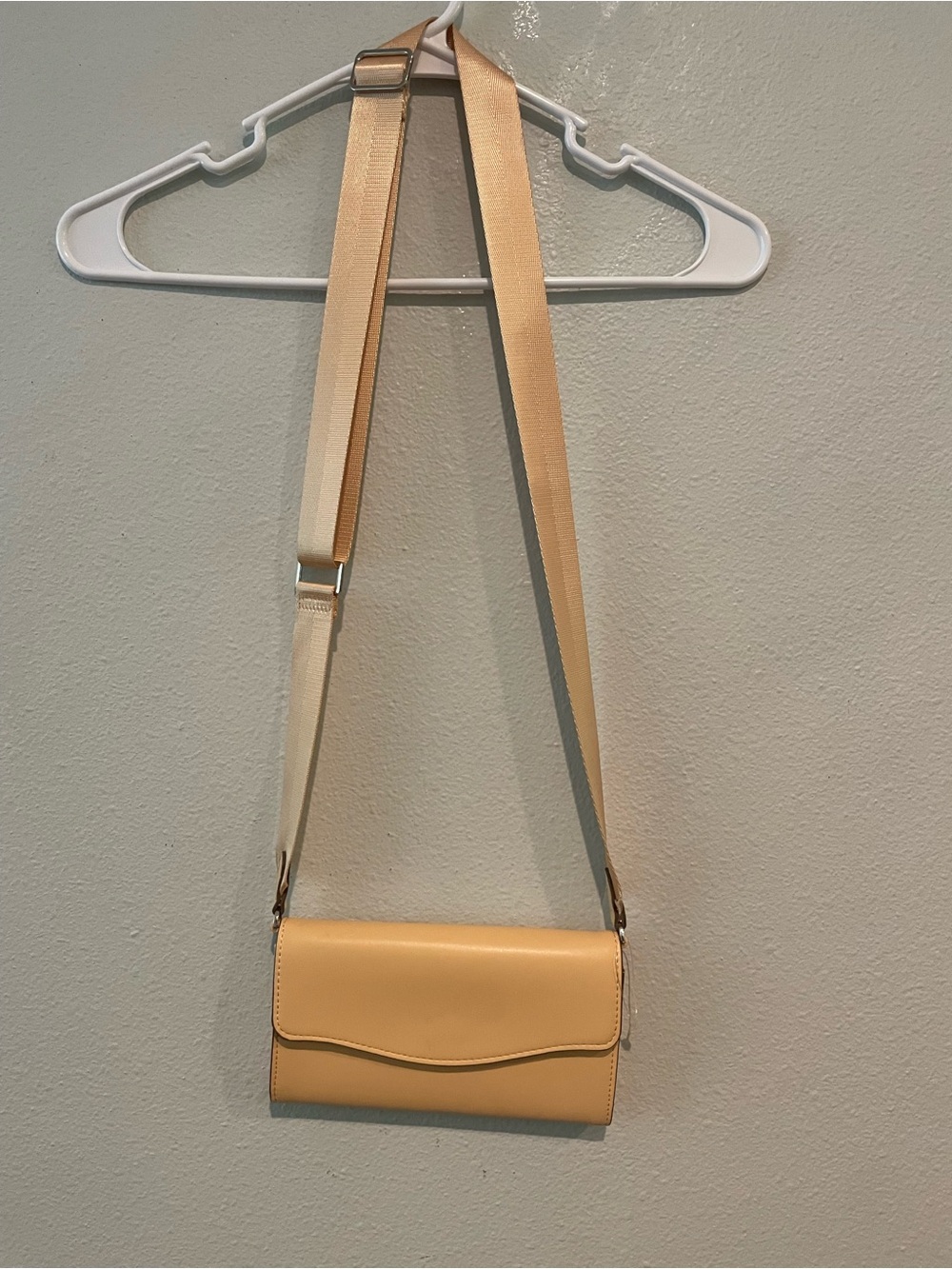 a new day Cream Crossbody Bag with Wide Adjustable Strap